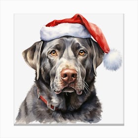 Santa Labrador Canvas Print