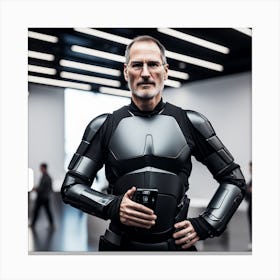 Steve Jobs In Armor 7 Canvas Print