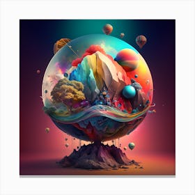 Sphere Of Colors Canvas Print