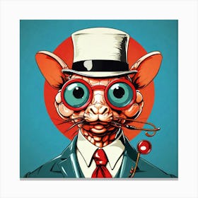 Cat In A Suit 28 Canvas Print