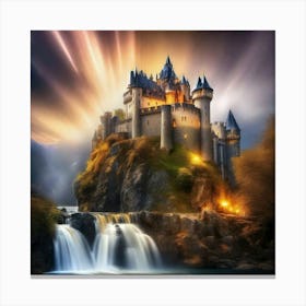 Castle and shining light Canvas Print