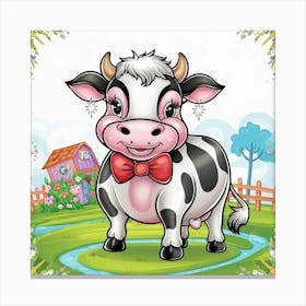 Farm Cow Canvas Print