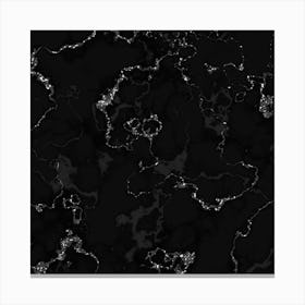 Black And White Marble Canvas Print