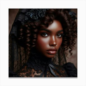 Gothic Black Beauty Canvas Print