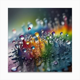 Rainbow Drops Canvas Print