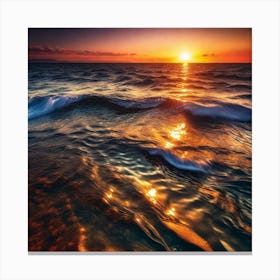 Sunset At The Beach 463 Canvas Print