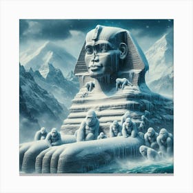 Sphinx In The Snow Canvas Print