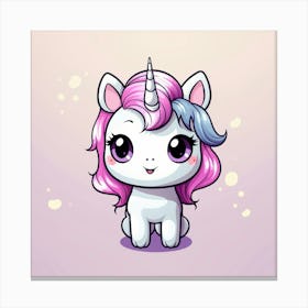 Cute Unicorn 613 Canvas Print