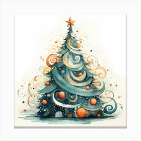 Charming Yuletide Brushstrokes 2 Canvas Print