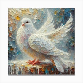 White pigeon Painting 3 Canvas Print
