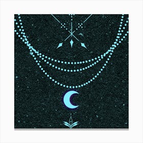 Moon And Arrows 1 Canvas Print