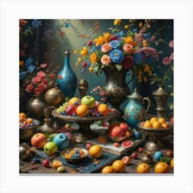 Fruit And Flowers Canvas Print