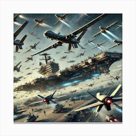 Tempest Class Carrier Drones Converted Canvas Print