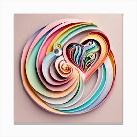 Heart Of Paper Art Canvas Print