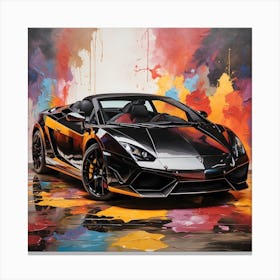 Lamborghini Oil Painting Art Canvas Print