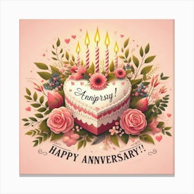 Happy Anniversary 1 Canvas Print