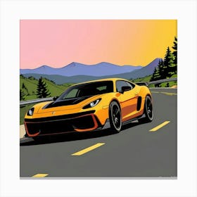 Close-Up of Performance Car Front Profile Canvas Print