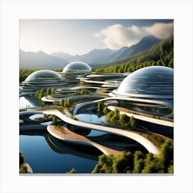 Futuristic City 314 Canvas Print