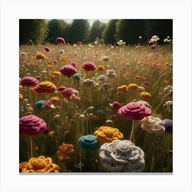 Crocheted Flowers 2 Canvas Print