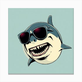 Shark With Sunglasses Canvas Print