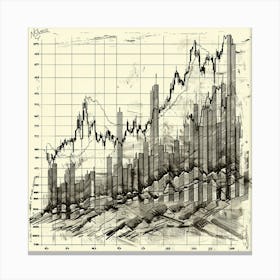 Graph Of The Stock Market Canvas Print