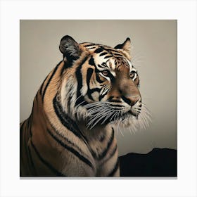 Firefly Minimalist Silhouette Of A Royal Bengal Tiger 89606 (2) Canvas Print