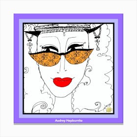 the color purple-Audrey Hepburnita POP QUEEN by Jessica Stockwell Canvas Print