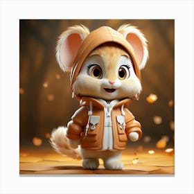 Mouse In A Coat Canvas Print