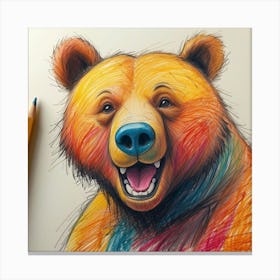 Bear Drawing Canvas Print