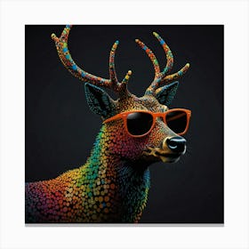 Deer In Sunglasses Canvas Print