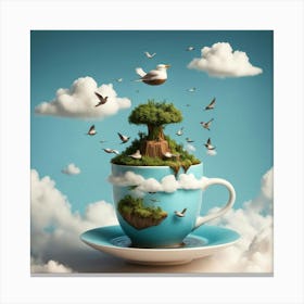 Coffee Cup In The Sky 6 Canvas Print