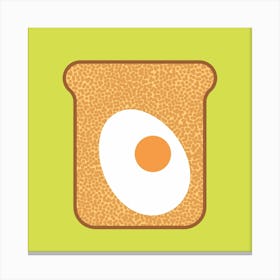 Egg On Toast Square Canvas Print