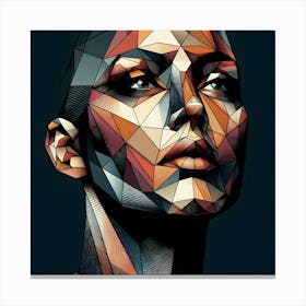 Geometric Portrait Canvas Print