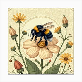 William Morris Bee Vintage Art Print (8) Canvas Print