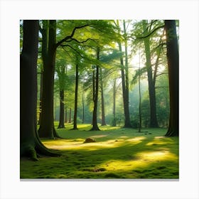 Sunrise In The Forest 1 Canvas Print