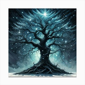 glitter tree Canvas Print