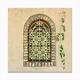 Wrought Iron Window Canvas Print