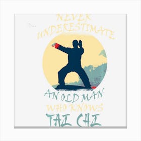 Never Underestimate An Old Man Who Knows Tai Chi Canvas Print