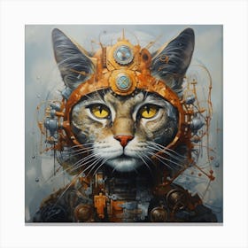 Cat From the Future Canvas Print