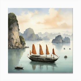 Ha Long Bay Vietnam Art Print 3 Canvas Print