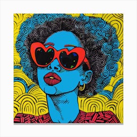 Vibrant Shades Series. Contemporary Pop Art With African Twist, 6 Canvas Print