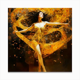 Dancing Girl- Golden Dancebug Canvas Print