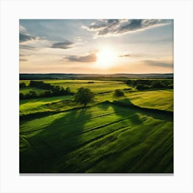 Grass Ecology No People Pasture Drone Scenic Shadow Flight Rural Scene Green Aerial View (11) Canvas Print