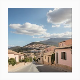 Street In A Village Canvas Print