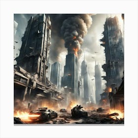 City In Ruins Canvas Print