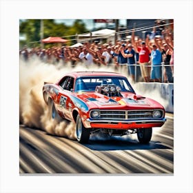 Drag Racing Canvas Print