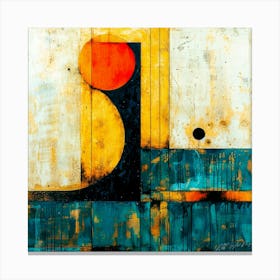 Abstract Lunar - Sun And Moon Canvas Print