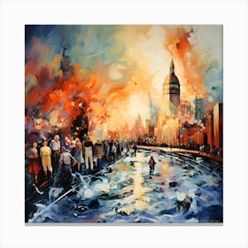 London Fire Canvas Print