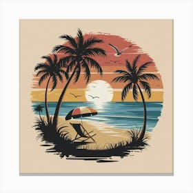 Sunset Beach Canvas Print