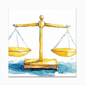 Justice Scales Canvas Print